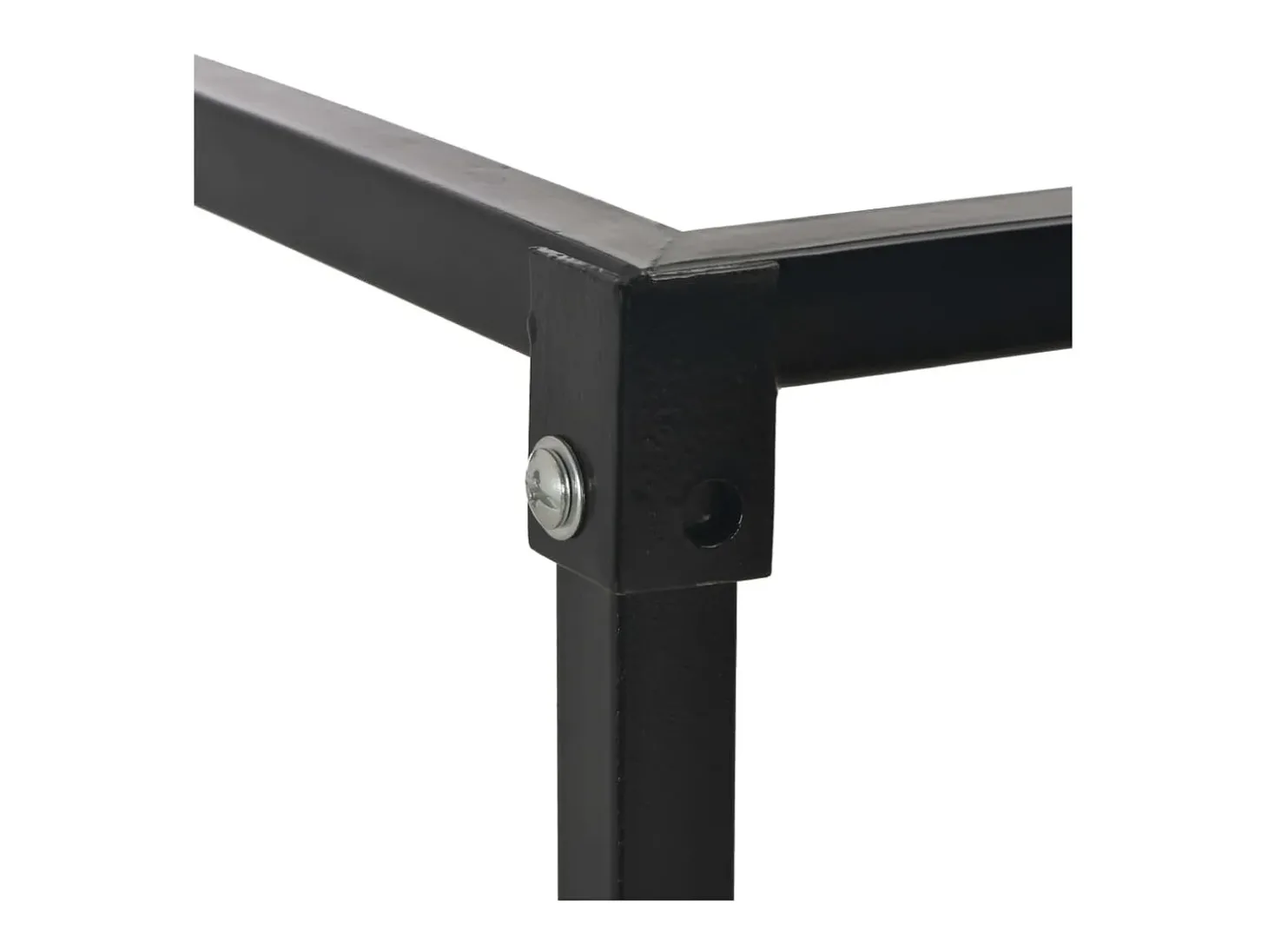 Suporte para lenha com base 37x37x113 cm aço preto PT687216