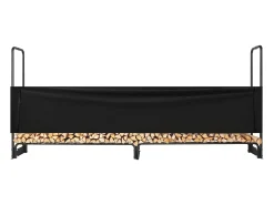 Suporte para Lenha Exterior SucceBuy de 2,6 M (8,5 Pés), 2,5 M (102 Pol.) x 36,6 M (14,2Pol.) x 117,5 Cm (46,1 Pol.), com Tampa e Suporte Resistente.