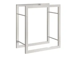 Suporte para lenha 50x28x56 cm aço inoxidável PT237251