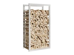 Suporte para lenha 50x28x94 cm aço inoxidável PT824063