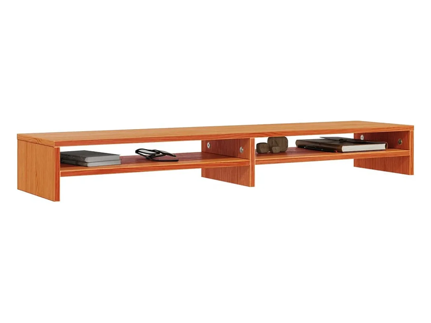 Suporte para monitor 100x24x13 cm pinho maciço castanho mel PT852708