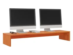 Suporte para monitor 100x27x15 cm pinho maciço castanho mel PT518621