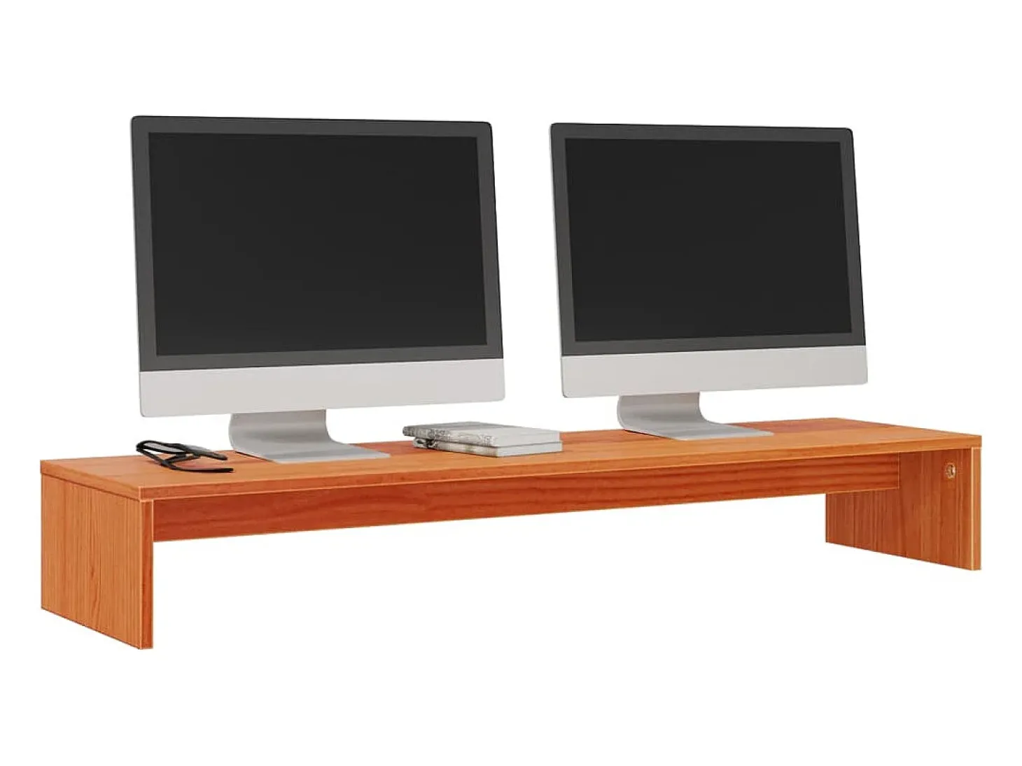 Suporte para monitor 100x27x15 cm pinho maciço castanho mel PT518621