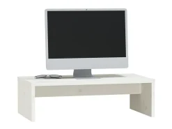 Suporte para monitor 50x27x15 cm pinho maciço branco PT814592