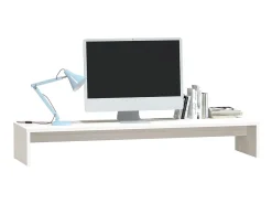 Suporte para monitor 100x27x15 cm pinho maciço branco PT550429
