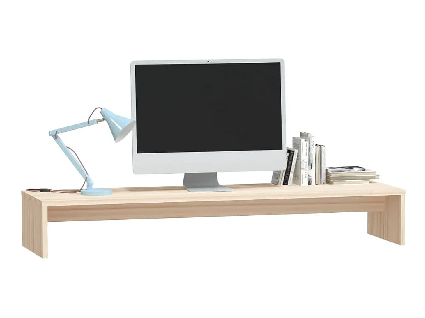 Suporte para monitor 100x27x15 cm madeira de pinho maciça PT232624