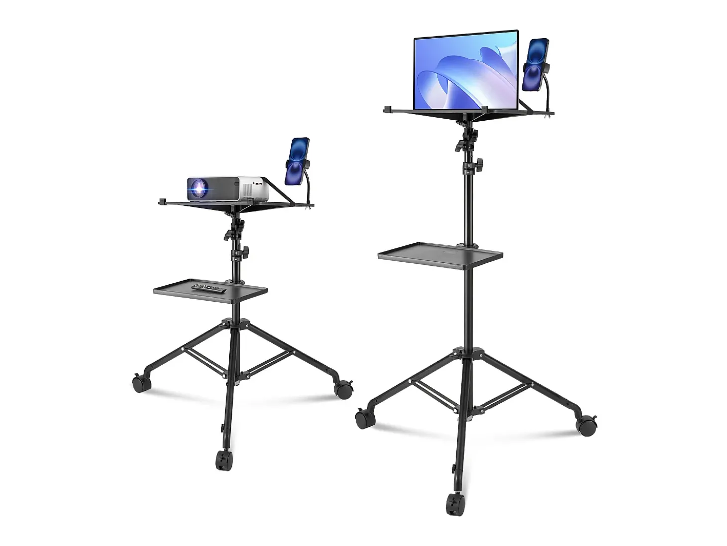 Suporte para Projetor SucceBuy Suporte para Projetor com Rodízios, Tripé para Portátil, Altura de 80 a 170 cm
