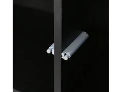 Suporte para TV 200 x 39 x 42 cm, com iluminação LED de 7 cores e tampo de mesa, preto.