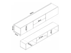 Suporte para TV 180 x 31 x 29,5 cm preto 03_0007881