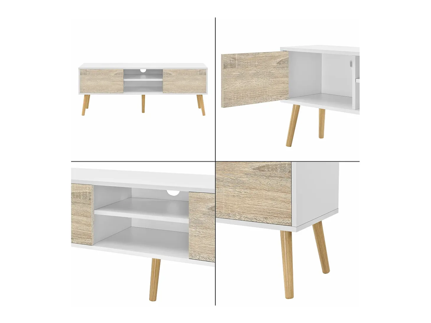 Suporte para TV 120 x 30 x 47 cm com efeito carvalho branco 03_0007754