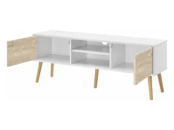 Suporte para TV 120 x 30 x 47 cm com efeito carvalho branco 03_0007754