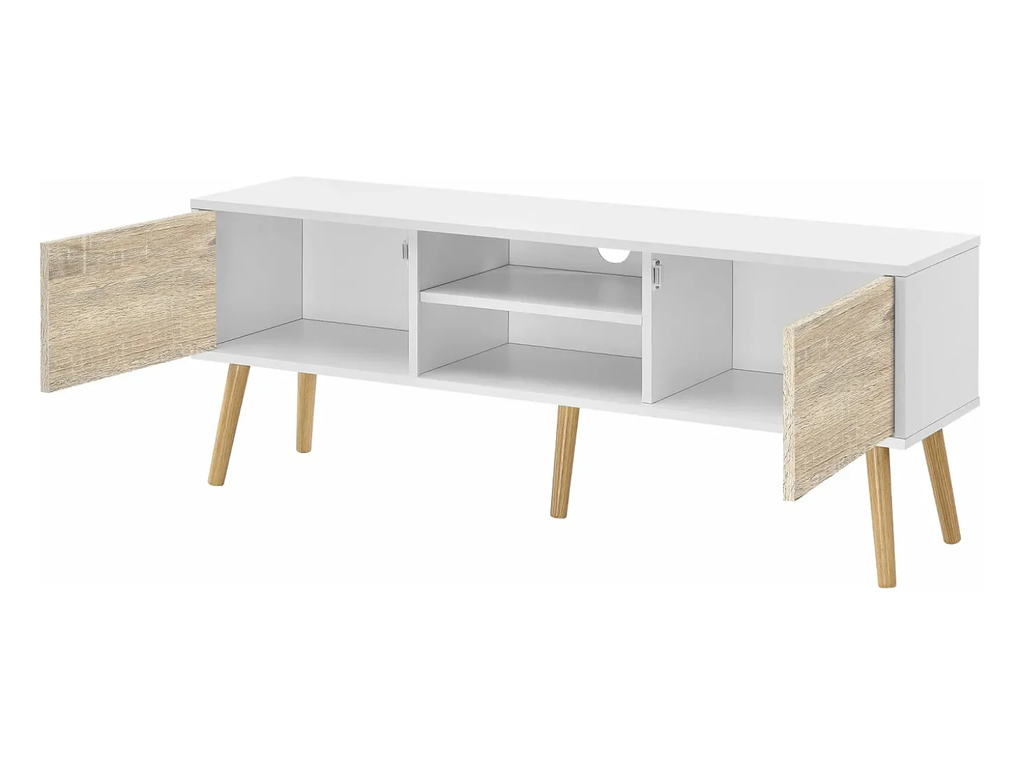 Suporte para TV 120 x 30 x 47 cm com efeito carvalho branco 03_0007754