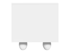 Suporte para TV branco - Suporte para TV com 2 gavetas e 2 portas - Pés redondos em madeira maciça