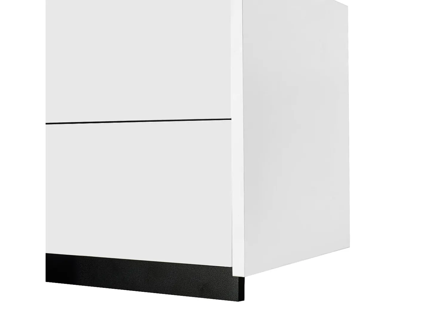 Suporte para TV branco brilhante - Suporte para TV com 1 gaveta e 4 portas - com iluminação LED - para sala de estar