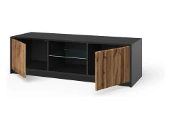 Suporte para TV BUDAPEST preto/carvalho