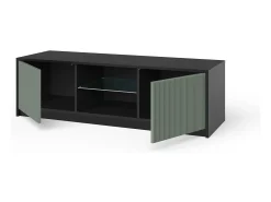Suporte para TV BUDAPEST preto/verde-sálvia