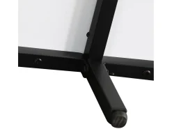 Suporte para TV com 2 gavetas e 2 portas - pés em metal - cor branco e madeira