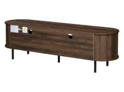 Suporte para TV com 2 gavetas - Madeira MDF - Cor castanho