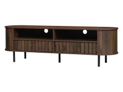 Suporte para TV com 2 gavetas - Madeira MDF - Cor castanho