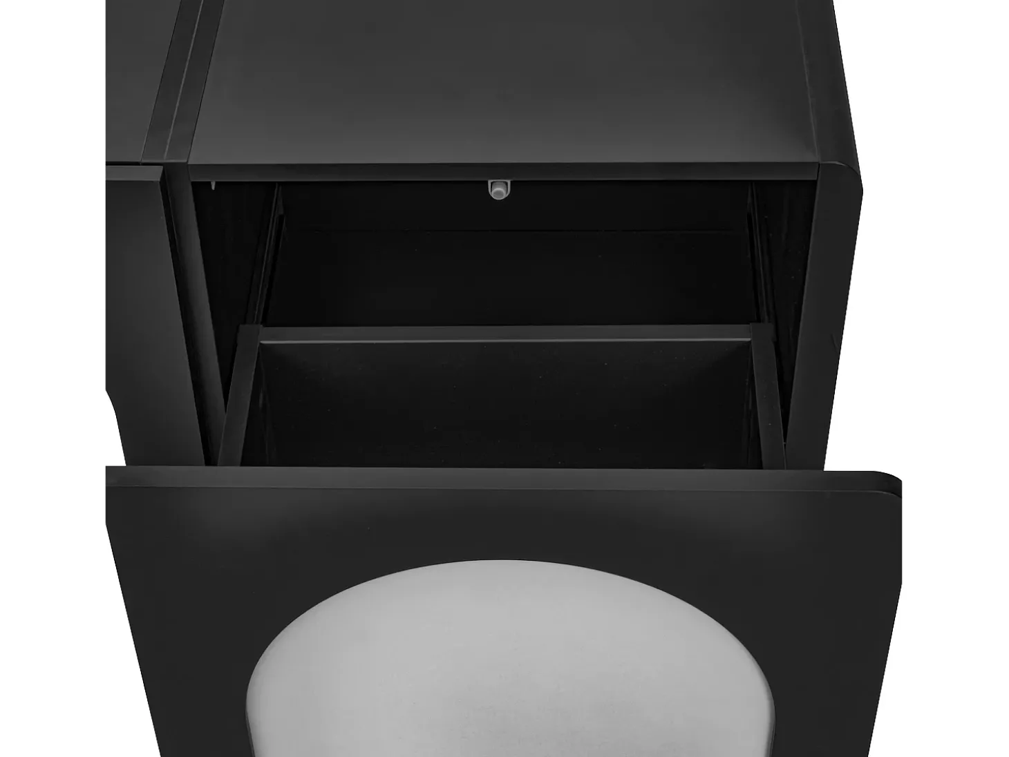 Suporte para TV com 2 portas e 2 gavetas - Design preto e branco 180 x 38 x 45 cm