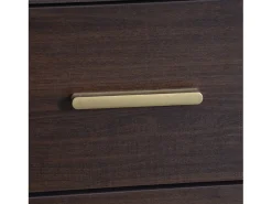 Suporte para TV com 2 portas e 2 gavetas - Suporte para TV com 2 espaços de arrumação abertos - Castanho - para sala de estar