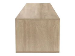 Suporte para TV com 3 portas e iluminação LED - Branco brilhante e natural