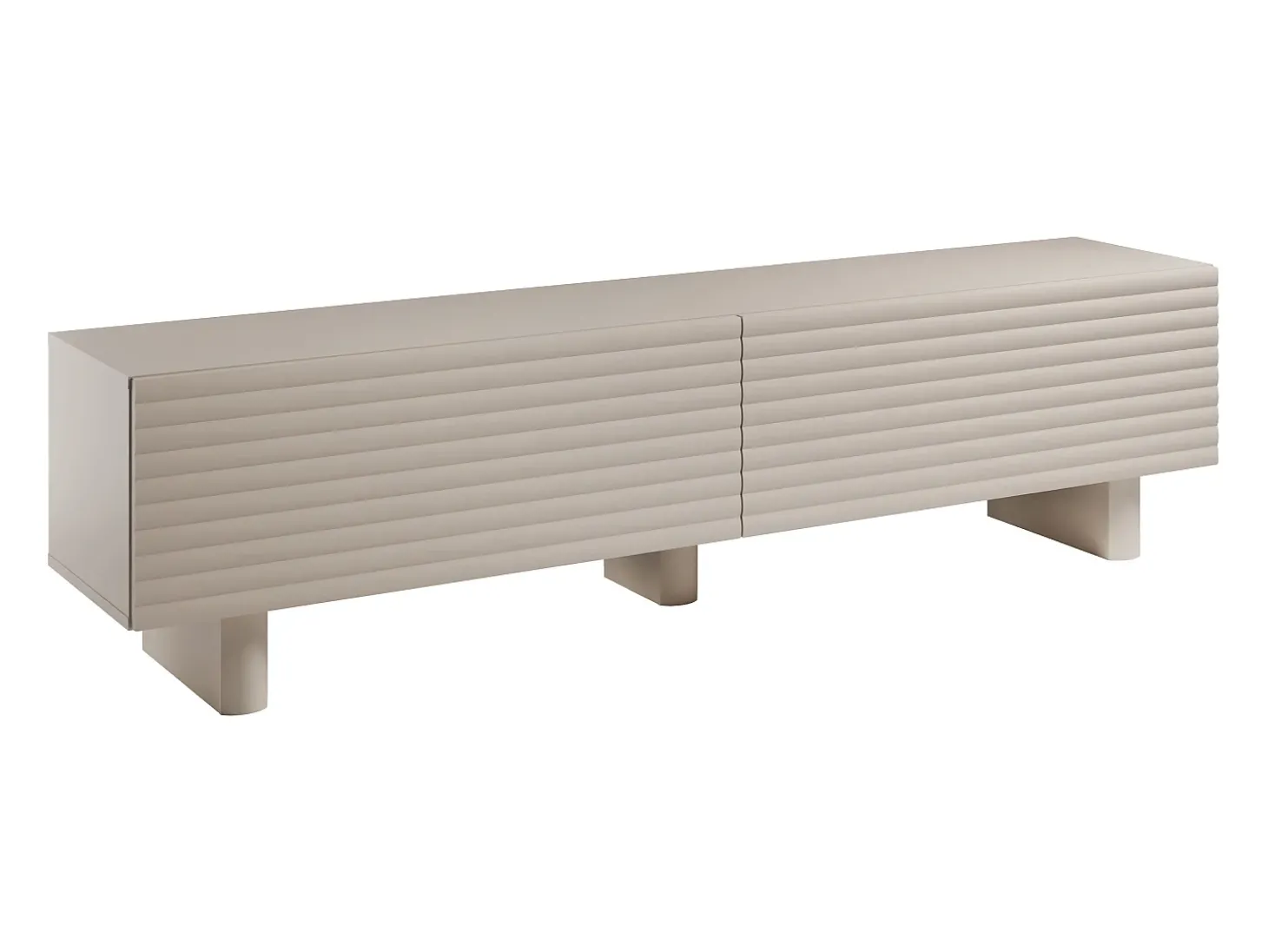 Suporte para TV com 2 portas, 180 cm, em MDF - Bege - LUDIMA