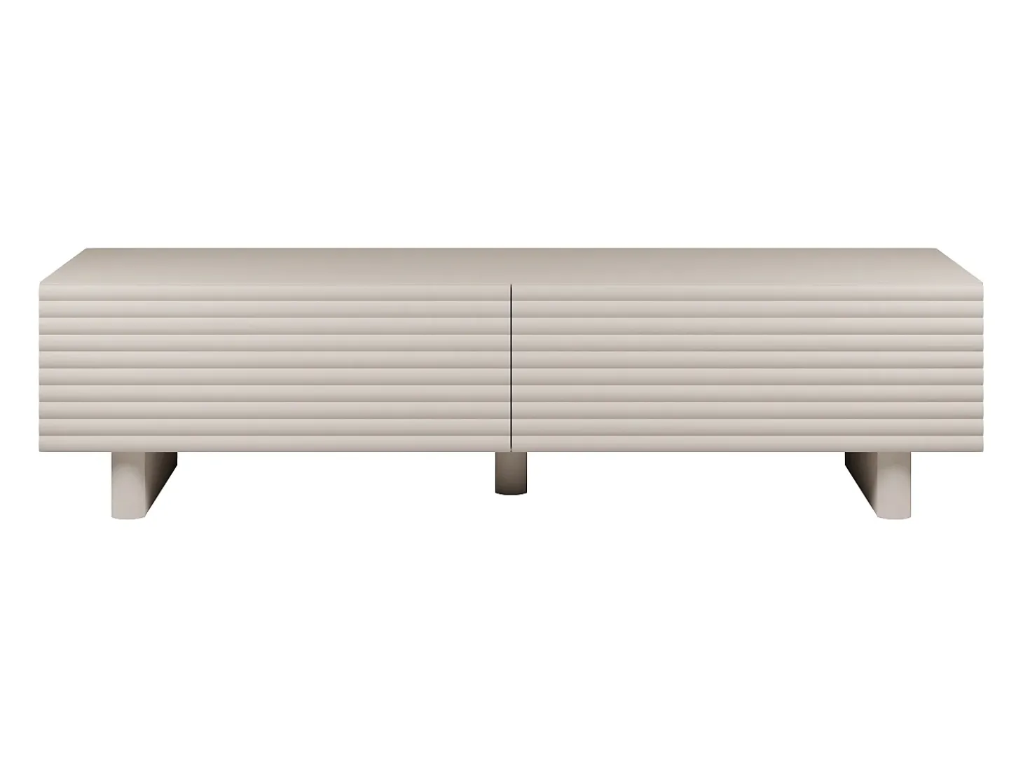 Suporte para TV com 2 portas, 180 cm, em MDF - Bege - LUDIMA