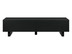 Suporte para TV com 2 portas, 180 cm, em MDF - Preto - LUDIMA