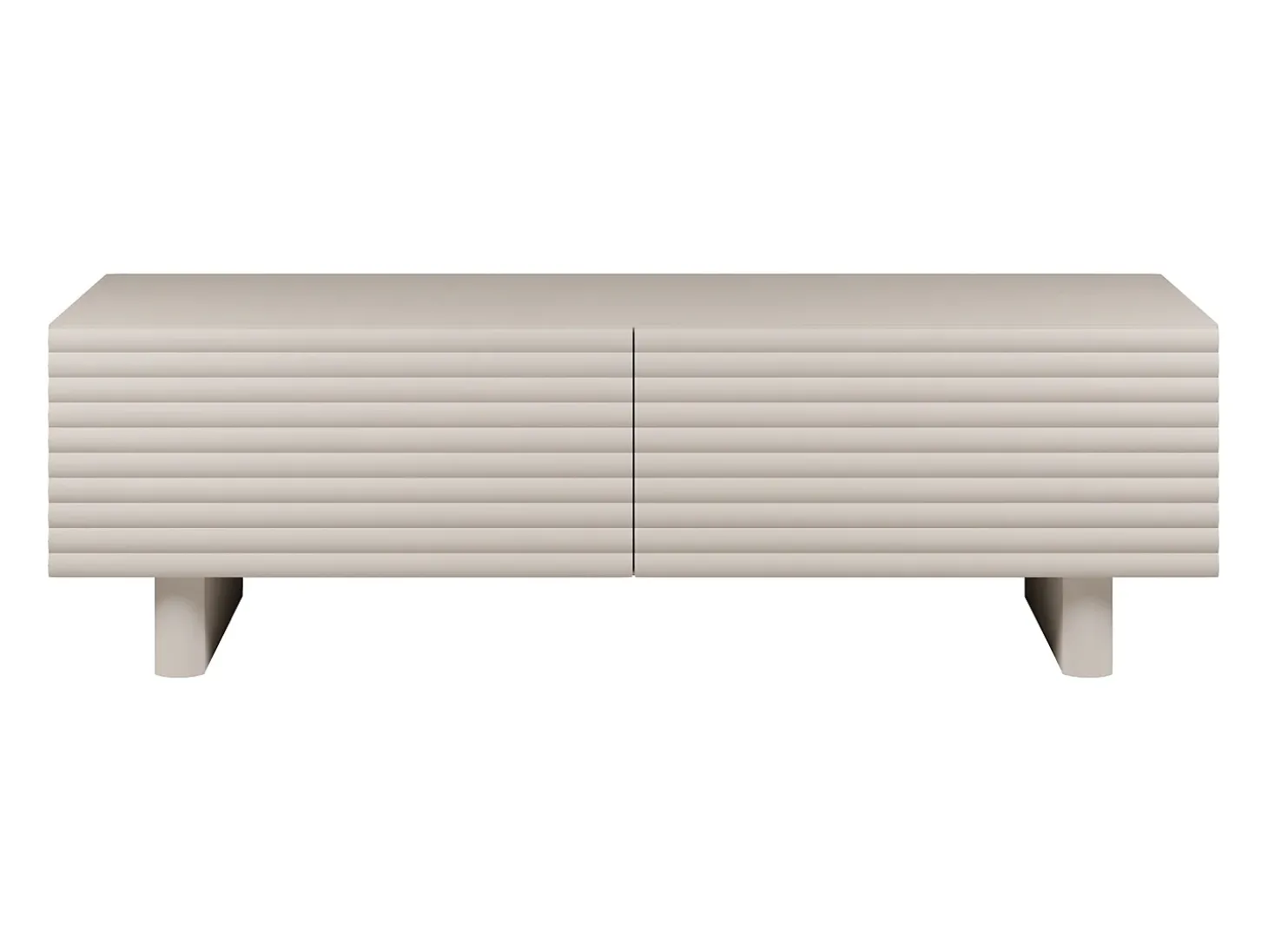 Suporte para TV com 2 portas, 150 cm, em MDF - Bege - LUDIMA