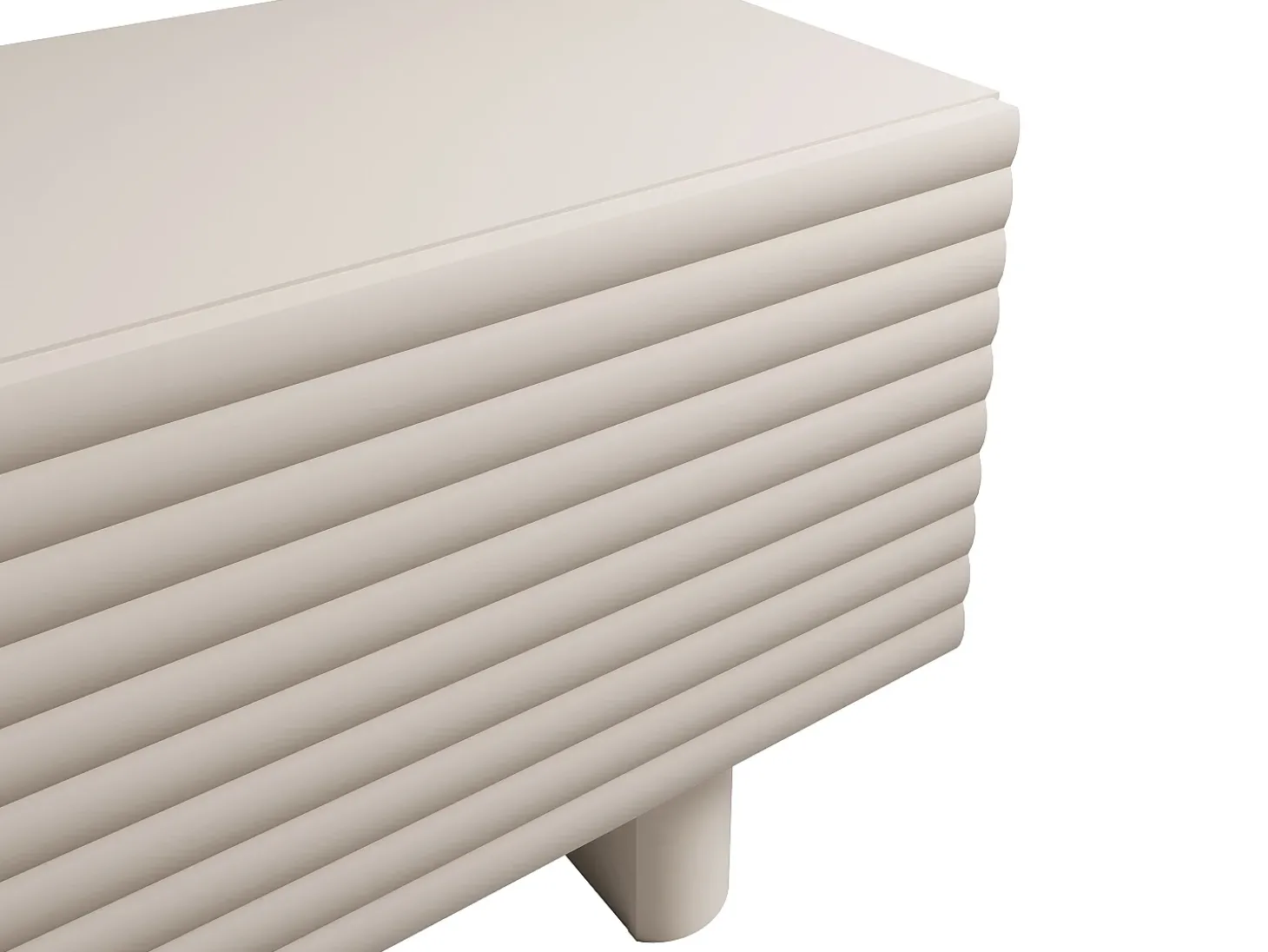 Suporte para TV com 2 portas, 150 cm, em MDF - Bege - LUDIMA