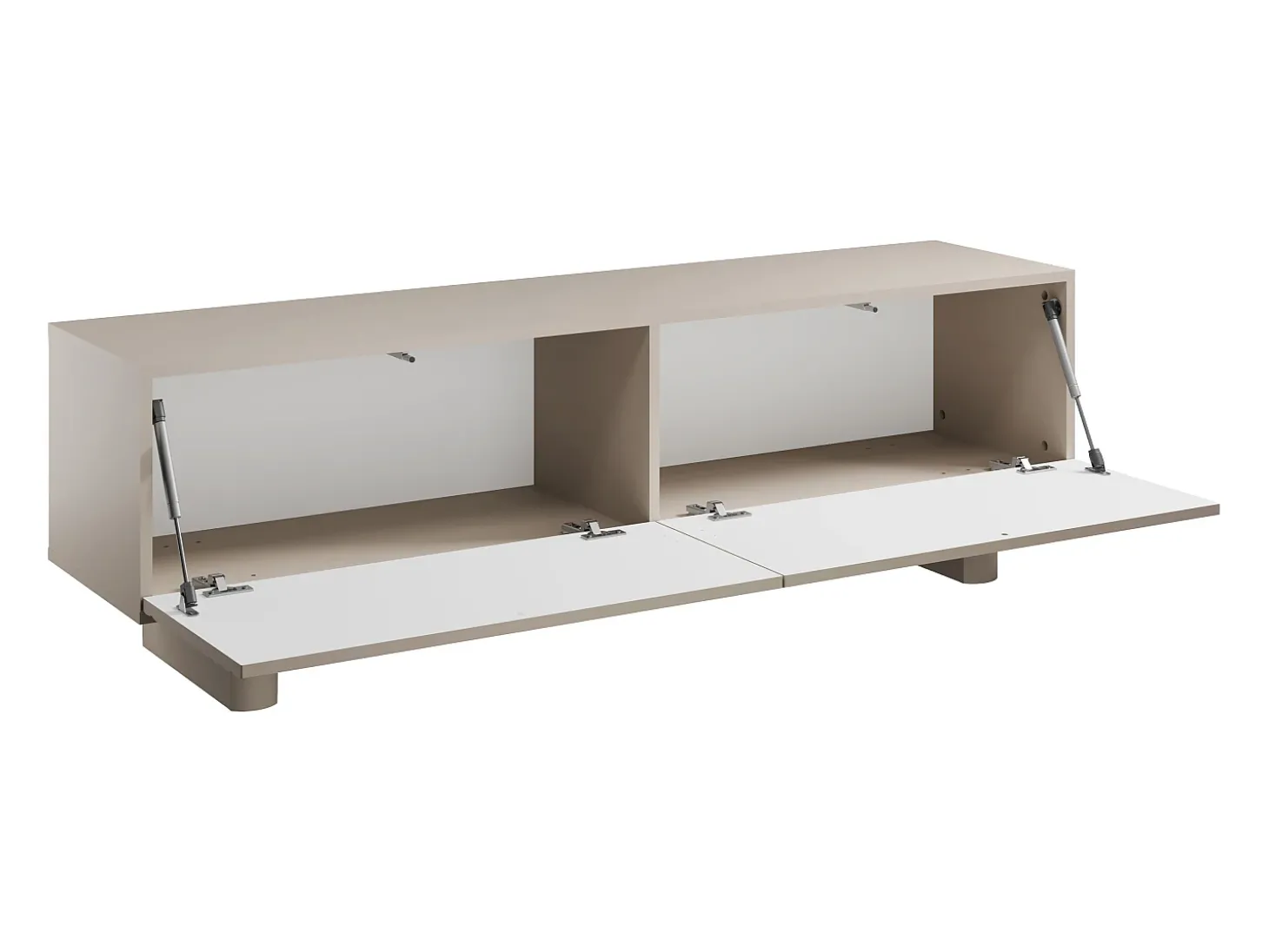 Suporte para TV com 2 portas, 150 cm, em MDF - Bege - LUDIMA