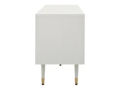 Suporte para TV com 4 portas, porta gradeada, branco