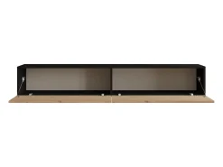 Suporte para TV com 2 portas 29,5 x 180 x 31,5 cm efeito carvalho preto 03_0007791