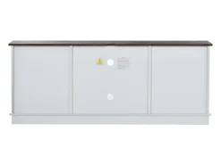 Suporte para TV com 2 portas de correr - Prateleiras ajustáveis ​​150 x 40 x 60 cm - Branco