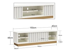 Suporte para TV com 2 prateleiras abertas em MDF Expresso