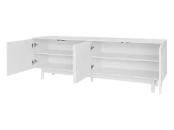Suporte para TV com divisórias ajustáveis, para sala de estar, sala de jantar e quarto, branco, 175x38x56 cm