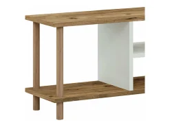 Suporte para TV com espaço de armazenamento 43 x 120 x 29 cm efeito madeira / branco 03_0007886