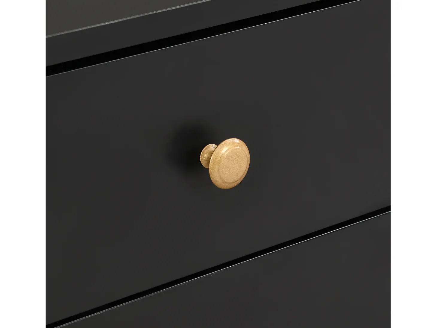 Suporte para TV com espaço de armazenamento, 2 portas e 4 gavetas, suporte baixo para TV, pés e puxadores dourados, preto