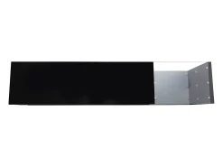 Suporte para TV com iluminação LED, 2 gavetas e 2 prateleiras em vidro - Preto