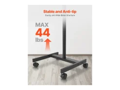 Suporte para TV com Rodas SucceBuy Carrinho Móvel para TV e Suporte para TV com Pé Portátil, Para Televisores/LED/LCD/OLED de 431,8 a 1397 mm, Até 20 kg