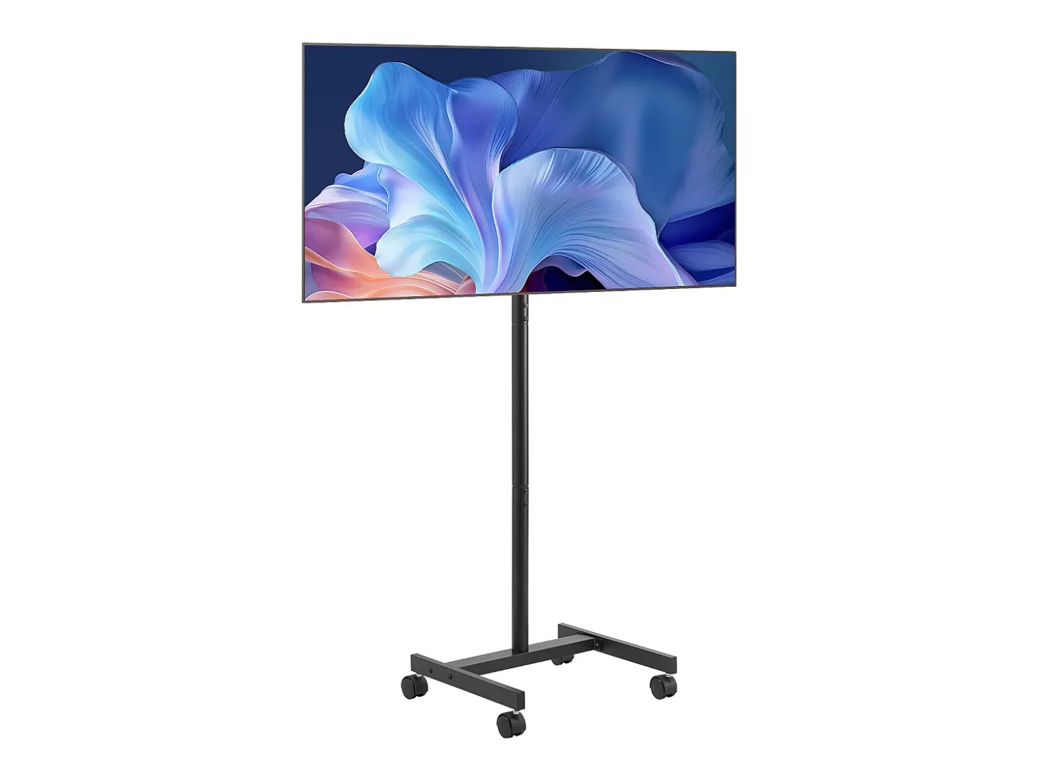 Suporte para TV com Rodas SucceBuy Carrinho Móvel para TV e Suporte para TV com Pé Portátil, Para Televisores/LED/LCD/OLED de 431,8 a 1397 mm, Até 20 kg