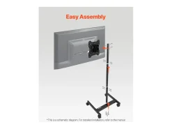 Suporte para TV com Rodas SucceBuy Carrinho Móvel para TV e Suporte para TV com Pé Portátil, Para Televisores/LED/LCD/OLED de 431,8 a 1397 mm, Até 20 kg