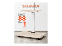 Suporte para TV com Rodas SucceBuy, Ecrãs de 81,2,8-177,8 cm, Carrinho Móvel, Rotação de 25°, Altura Ajustável, 40 kg, VESA 60 x 40 cm, Quarto/Exterior