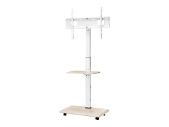 Suporte para TV com Rodas SucceBuy, Ecrãs de 81,2,8-177,8 cm, Carrinho Móvel, Rotação de 25°, Altura Ajustável, 40 kg, VESA 60 x 40 cm, Quarto/Exterior