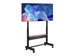 Suporte para TV com Rodas SucceBuy, para Televisores/LED/LCD/OLED (139,7-254 cm), Carrinho Portátil, Até 92,99 kg, VESA 80x60 cm, Sala de Estar/Escritório/Exterior