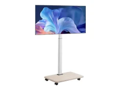 Suporte para TV com Rodízios SucceBuy, Ecrãs de 812,8-1778 mm,Carrinho Móvel, Rotação de 25°, Altura Ajustável, 40 kg, VESA 60 x 40 cm,Sala de Estar/Exterior