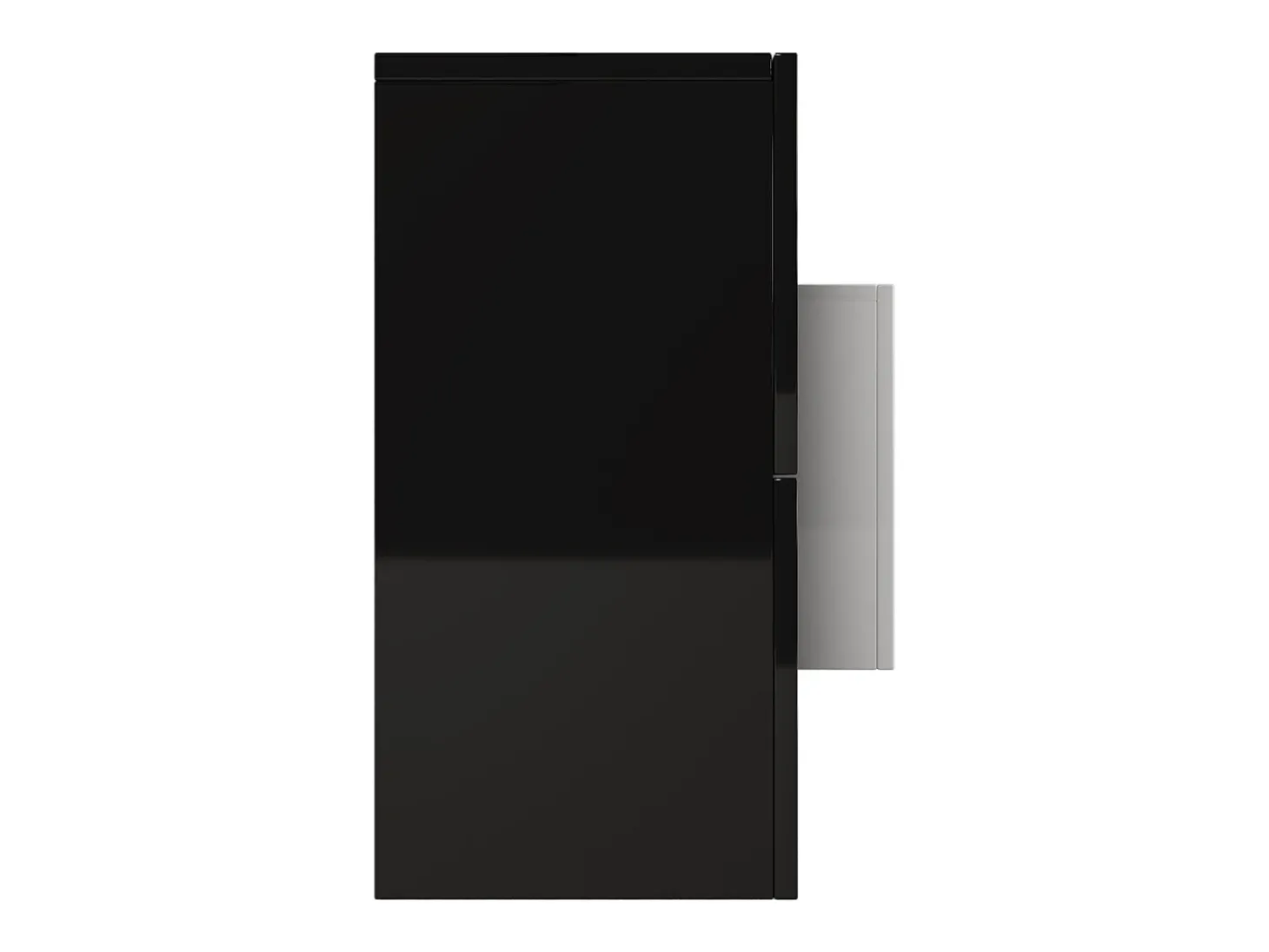 Suporte para TV de 200 cm - Suporte para TV baixo e elegante - Acabamento brilhante com iluminação LED - Superfície de vidro estilosa - Preto