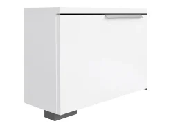 Suporte para TV Dtheat, Aparador de sala, Móvel baixo para TV, Base de parede equipada, 173x40 h33 cm, Branco