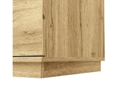 Suporte para TV em madeira - Suporte para TV com 2 portas retráteis e 2 portas articuladas - espaço de arrumação aberto